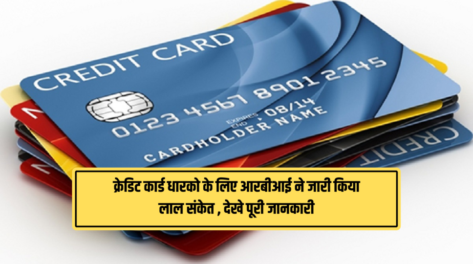 क्रेडिट कार्ड धारको के लिए आरबीआई ने जारी किया लाल संकेत , देखे पूरी जानकारी 
