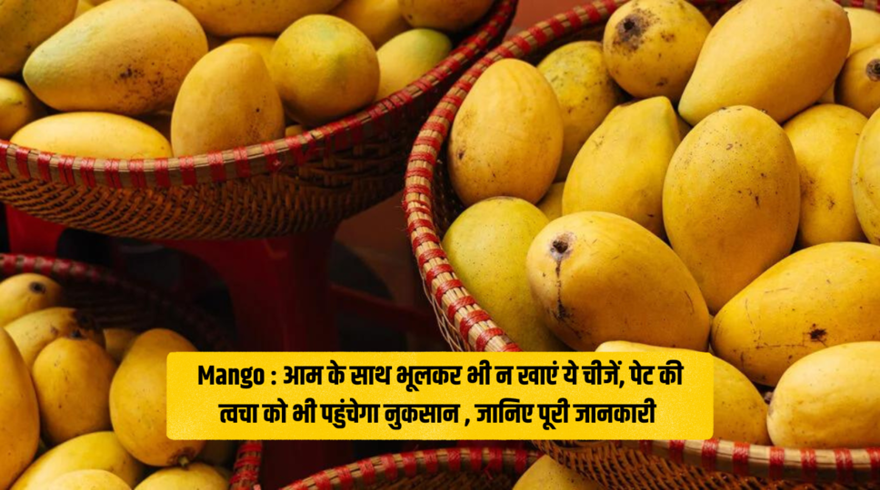 Mango : आम के साथ भूलकर भी न खाएं ये चीजें, पेट की त्वचा को भी पहुंचेगा नुकसान , जानिए पूरी जानकारी 