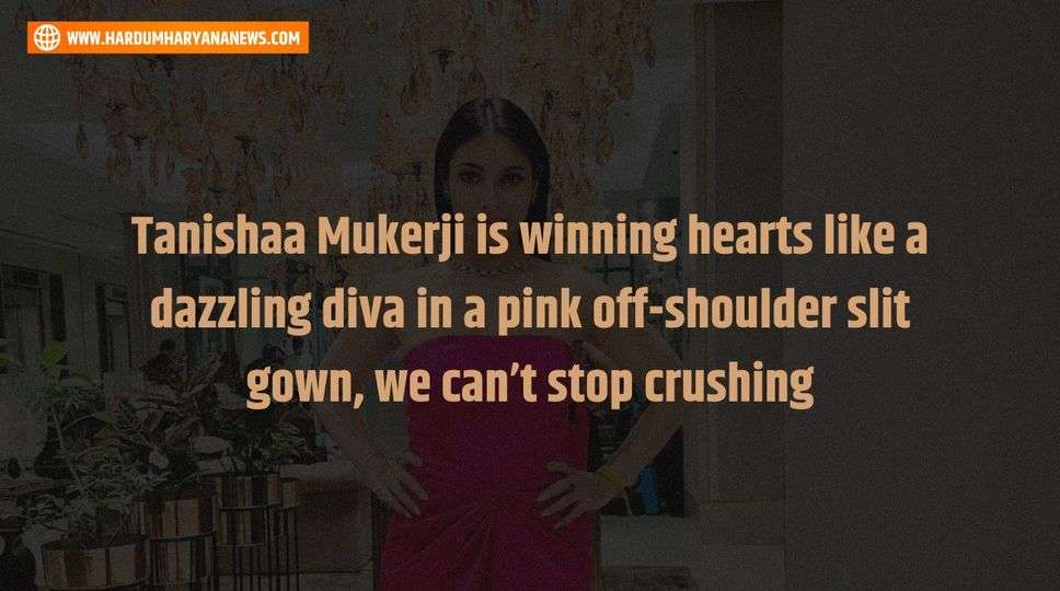 Tanishaa Mukerji is winning hearts like a dazzling diva in a pink off-shoulder slit gown, we can’t stop crushing