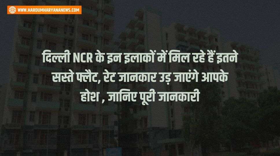 दिल्ली NCR के इन इलाकों में मिल रहे हैं इतने सस्ते फ्लैट, रेट जानकार उड़ जाएंगे आपके होश , जानिए पूरी जानकारी 
