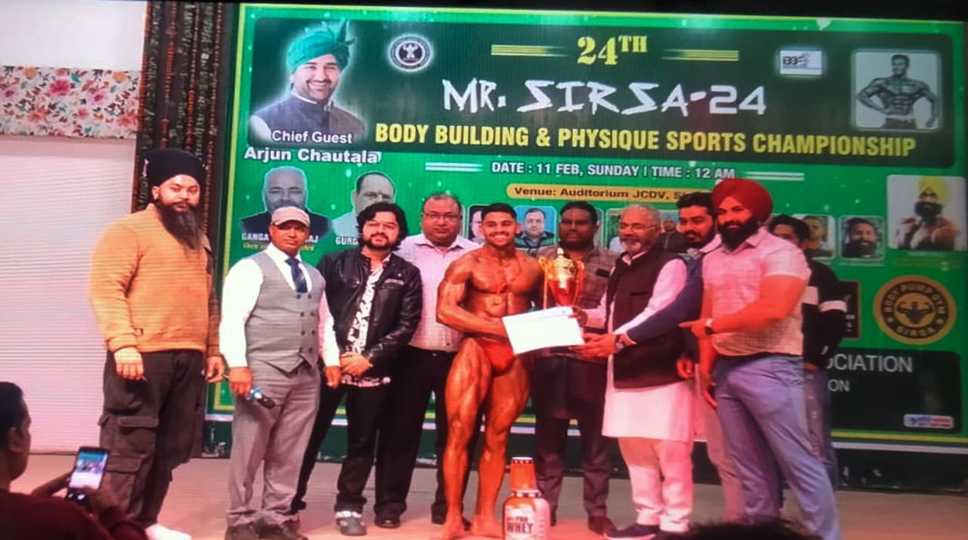 Kapil became Mr. Sirsa Body Building and Main Physique Champion