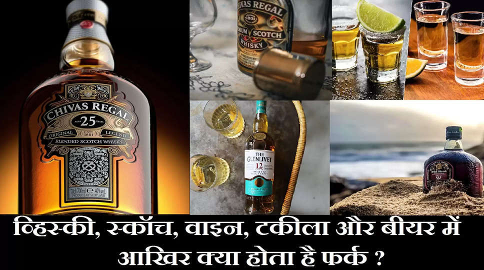 DIFFRENCE AMONG ALCOHOL