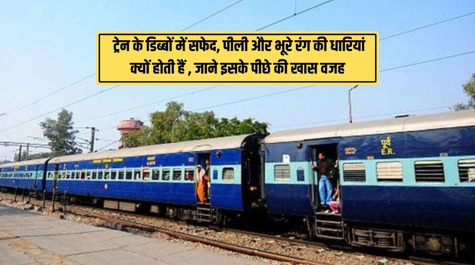 Indian Railway  : ट्रेन के डिब्बों में सफेद, पीली और भूरे रंग की धारियां क्यों होती हैं , जाने इसके पीछे की खास वजह 
