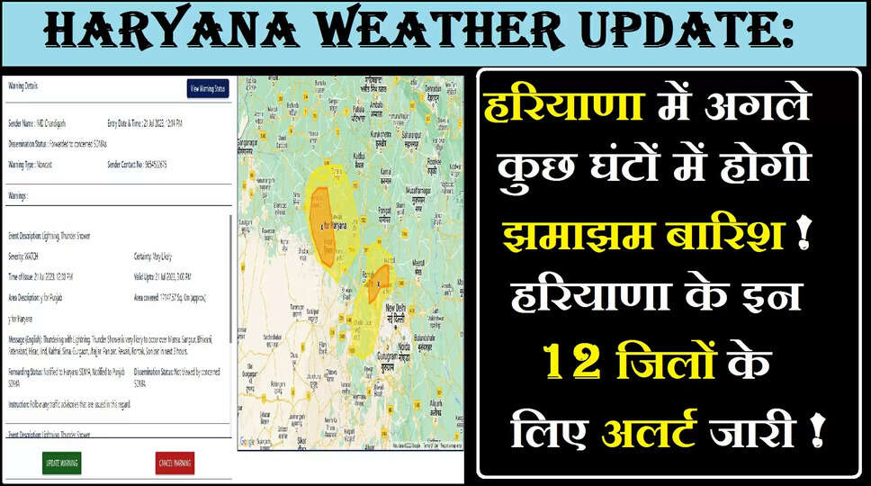 weather update haryana 21-7-2023