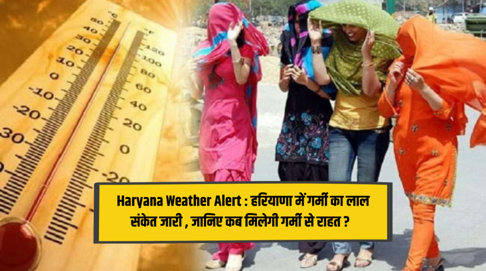 Haryana Weather Alert : हरियाणा में गर्मी का लाल संकेत जारी , जानिए कब मिलेगी गर्मी से राहत ? देखिए पूरी जानकारी 