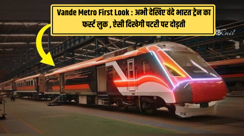 Vande Metro First Look : अभी देखिए वंदे भारत ट्रेन का फर्स्ट लुक , ऐसी दिखेगी पटरी पर दोड़ती 